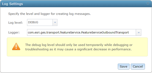 Log Settings allows you to specify the log level and specific logger for creating log messages. Log Settings allows you to specify the log level and specific logger for creating log messages.